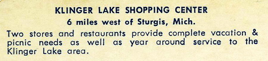 Klinger Lake Shopping Center (Klinger Lake Lunch) - Vintage Postcard